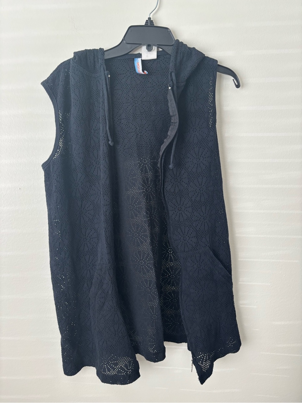 Sleeveless Hooded swim coverup